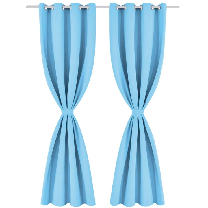 Luxury Turquoise Blackout Curtains 2 pcs with Metal Eyelets 135x245 cm - Elegant & Light Blocking for Better Sleep - Premium  from Home Treasures - Just £52.99! Shop now at Home Treasures