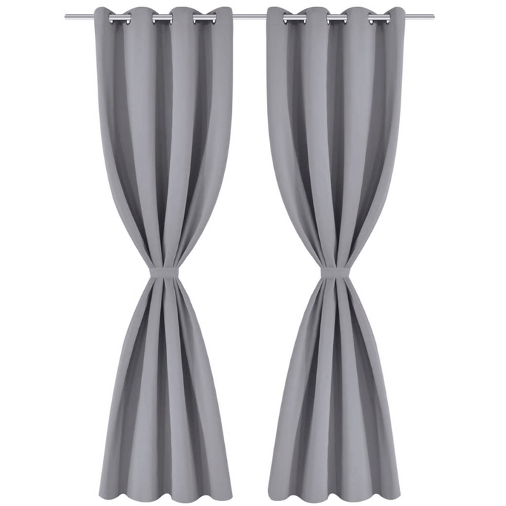 High-Quality Grey Blackout Curtain with Metal Eyelets - 270x245 cm | Modern Light-Blocking Design - Premium  from Home Treasures - Just £44.99! Shop now at Home Treasures