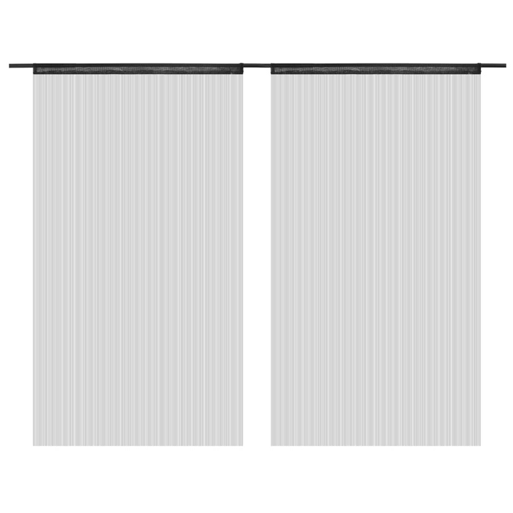 Elegant Black String Curtains - Versatile Room Divider & Stylish Decor, 2 pcs 100x250 cm - Premium  from Home Treasures - Just £20.99! Shop now at Home Treasures