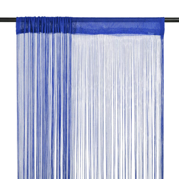 Elegant Blue String Curtains - Set of 2 | 140x250 cm | Perfect for Home and Office Decor - Premium  from Home Treasures - Just £26.99! Shop now at Home Treasures