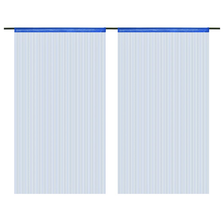 Elegant Blue String Curtains - 2 pcs 100x250 cm | Versatile Home Decor - Premium  from Home Treasures - Just £21.99! Shop now at Home Treasures