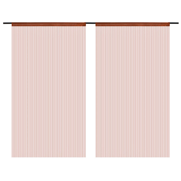 Elegant String Curtains in Brown - 2 Pieces, 100x250 cm - Perfect for Room Decor & Dividers - Premium  from Home Treasures - Just £18.99! Shop now at Home Treasures