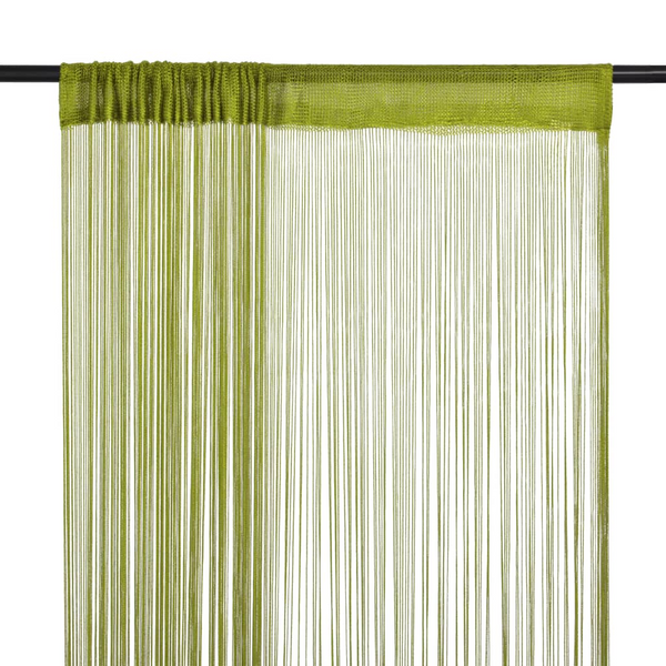 Elegant Green String Curtains 2 pcs - 100x250 cm | Stylish & Affordable Home Decor - Premium  from Home Treasures - Just £22.99! Shop now at Home Treasures