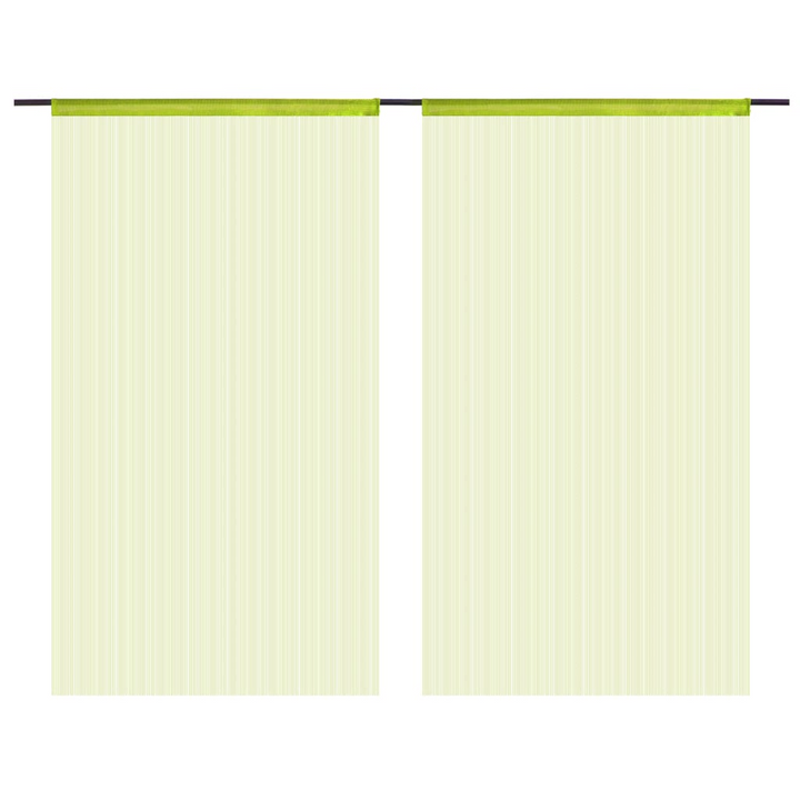 Elegant Green String Curtains 2 pcs - 100x250 cm | Stylish & Affordable Home Decor - Premium  from Home Treasures - Just £22.99! Shop now at Home Treasures