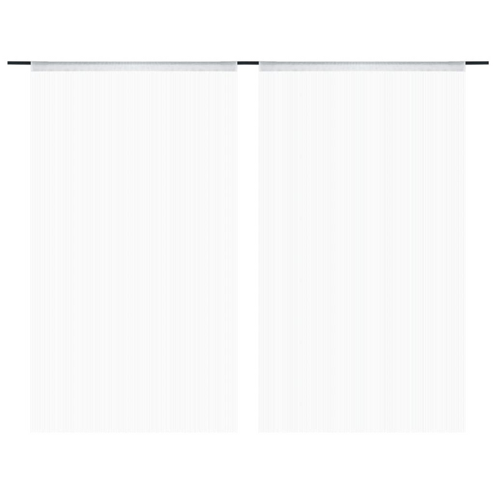 Elegant String Curtains - Set of 2, 100x250 cm, White | Perfect for Windows, Doors, Room Dividers & Decorations - Premium  from Home Treasures - Just £21.99! Shop now at Home Treasures