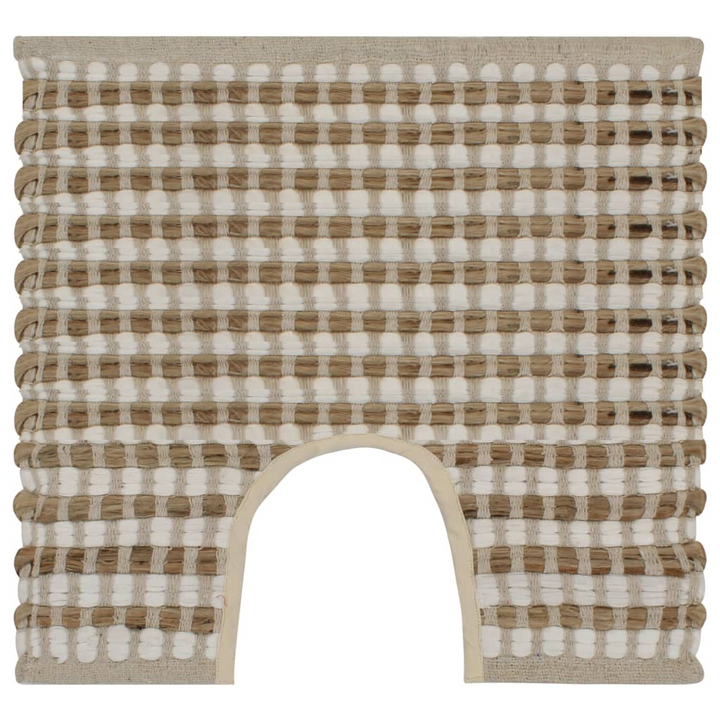 Hand-Woven Jute Bathroom Mat Set - Natural & White - Soft, Durable, Eco-Friendly - Includes Bath Mat & Pedestal Mat - Premium  from Home Treasures - Just £27.99! Shop now at Home Treasures