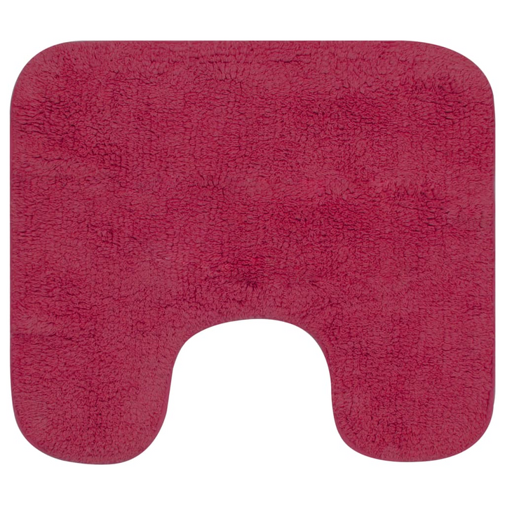 3-Piece Bathroom Mat Set - Soft and Absorbent Cotton Fabric - Fuchsia - Premium  from Home Treasures - Just £21.99! Shop now at Home Treasures