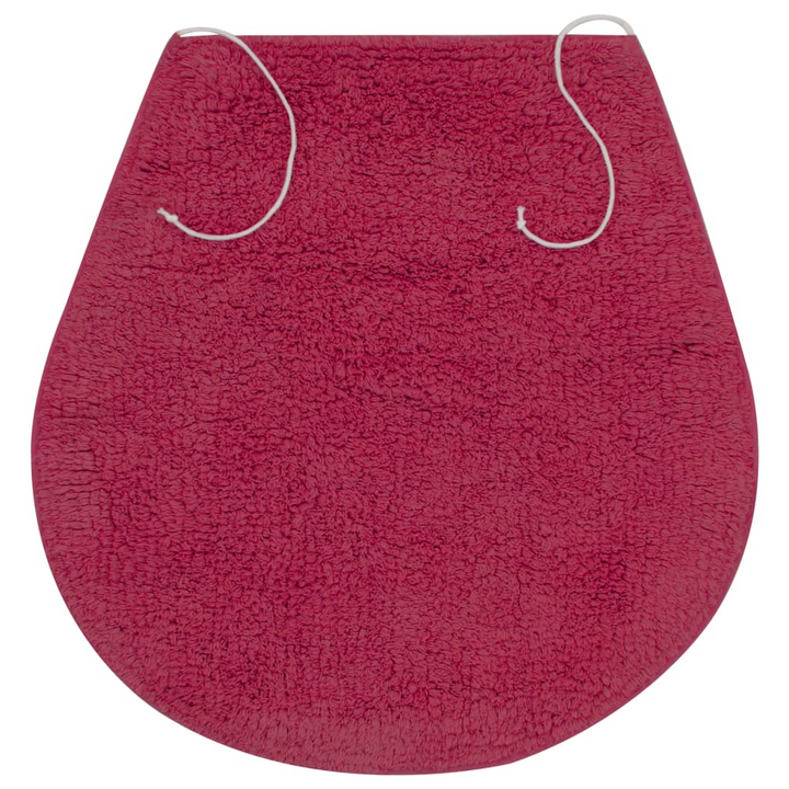 3-Piece Bathroom Mat Set - Soft and Absorbent Cotton Fabric - Fuchsia - Premium  from Home Treasures - Just £21.99! Shop now at Home Treasures