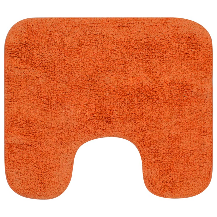 3-Piece Bathroom Mat Set - Luxurious 100% Cotton Fabric in Vibrant Orange - Premium  from Home Treasures - Just £31.99! Shop now at Home Treasures