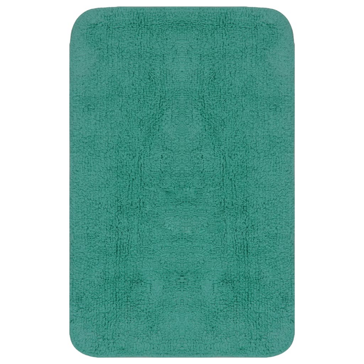 3-Piece Bathroom Mat Set - Luxurious Turquoise Fabric - Non-Slip Cotton Bath Mats - Premium  from Home Treasures - Just £30.99! Shop now at Home Treasures