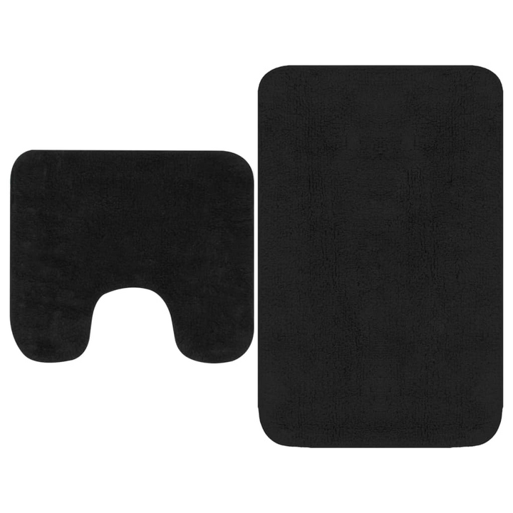 Premium Bathroom Mat Set - 2 Pieces, Soft Cotton Fabric, Anthracite - Anti-Slip & Water-Absorbent - Premium  from Home Treasures - Just £25.99! Shop now at Home Treasures