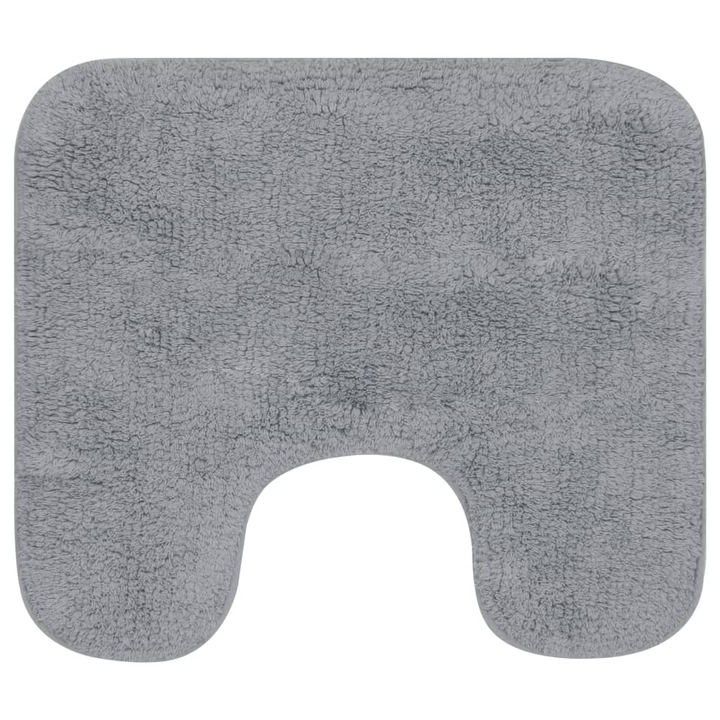 Grey Bathroom Mat Set - 100% Cotton, Non-Slip & Water-Absorbent (2 Pieces) - Premium  from Home Treasures - Just £26.99! Shop now at Home Treasures