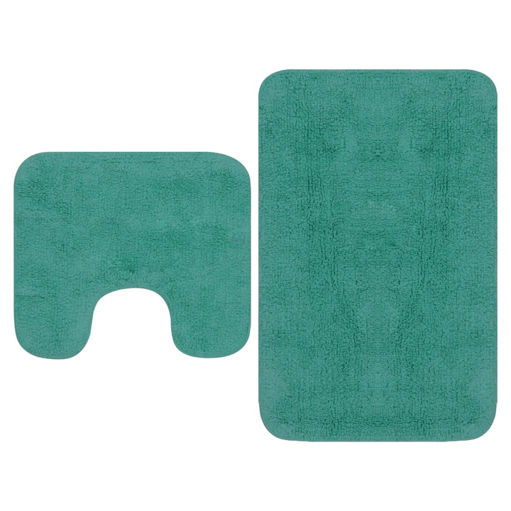 Luxurious Bathroom Mat Set 2 Pieces - Soft, Water-Absorbent Cotton Fabric in Turquoise - Premium  from Home Treasures - Just £25.99! Shop now at Home Treasures