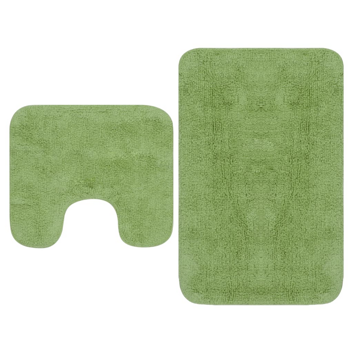 Luxury Bathroom Mat Set 2 Pieces - Soft Fabric, Non-Slip, Water-Absorbent, Green - Premium  from Home Treasures - Just £25.99! Shop now at Home Treasures