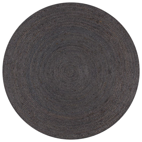 Handmade Jute Round Rug - 120 cm Dark Grey | Eco-Friendly & Durable Floor Decor - Premium  from Home Treasures - Just £47.99! Shop now at Home Treasures