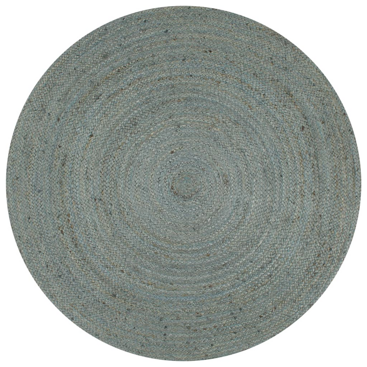 Handmade Olive Green Jute Round Rug - 90 cm | Natural Braided Area Rug for Home Decor - Premium  from Home Treasures - Just £37.99! Shop now at Home Treasures