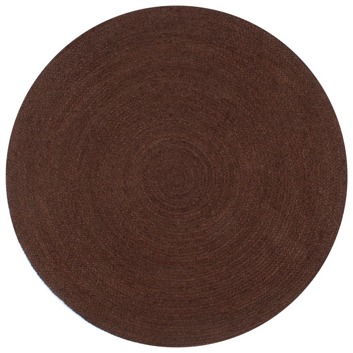 Handmade Round Jute Rug 90 cm in Brown - Natural, Durable & Eco-friendly Home Decor - Premium  from Home Treasures - Just £34.99! Shop now at Home Treasures