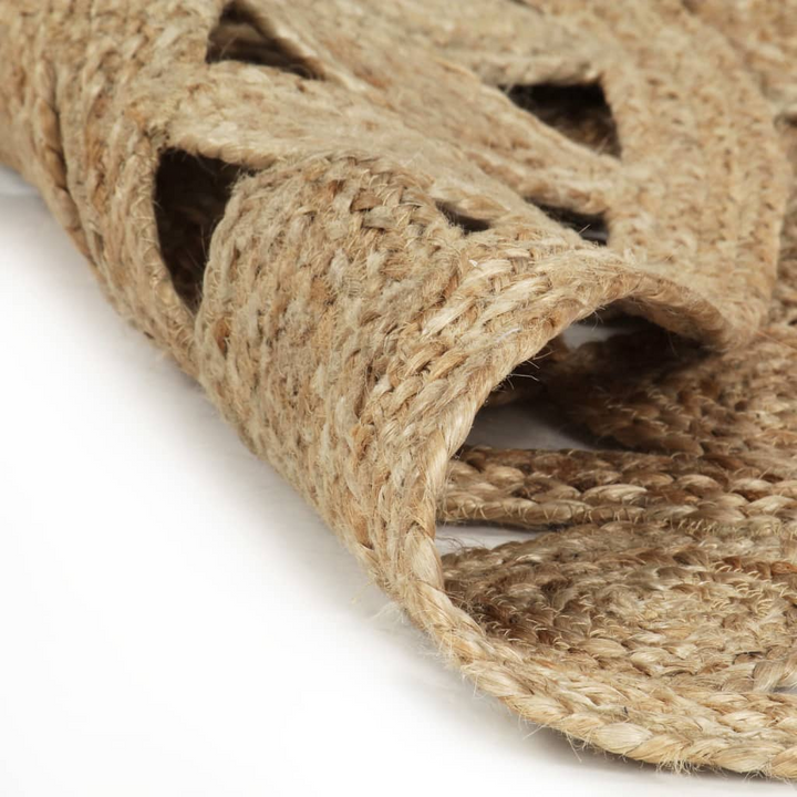 Handmade Braided Jute Rug - 90 cm Round Natural Area Carpet | Eco-Friendly Chic Home Decor - Premium  from Home Treasures - Just £36.99! Shop now at Home Treasures