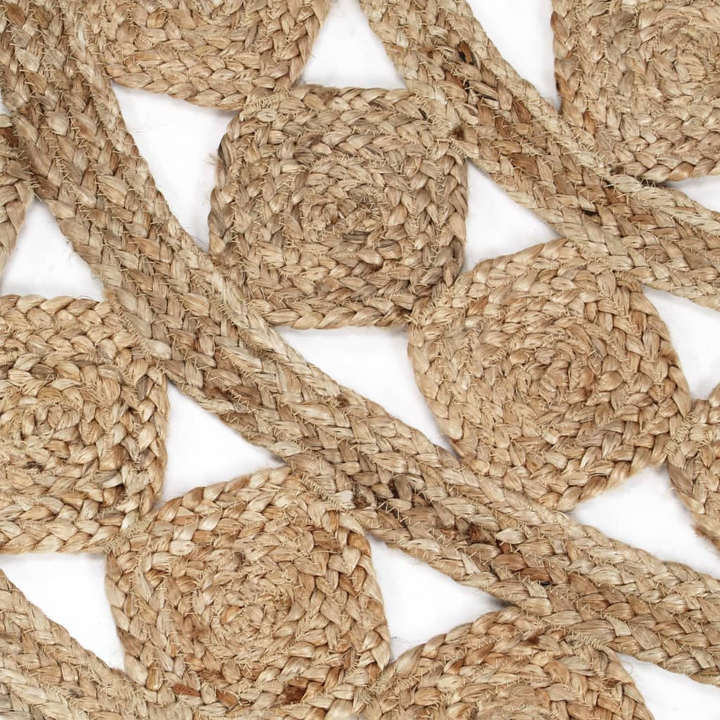 Handmade Braided Jute Rug - 90 cm Round Natural Area Carpet | Eco-Friendly Chic Home Decor - Premium  from Home Treasures - Just £36.99! Shop now at Home Treasures