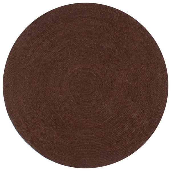 Handmade Jute Rug - 150 cm Round, Brown | Eco-Friendly, Natural, & Durable - Premium  from Home Treasures - Just £75.99! Shop now at Home Treasures