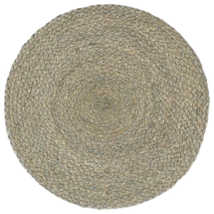 Round Jute Placemats - Pack of 6, 38 cm, Grey - Handmade, Durable, Eco-Friendly - Premium  from Home Treasures - Just £36.99! Shop now at Home Treasures