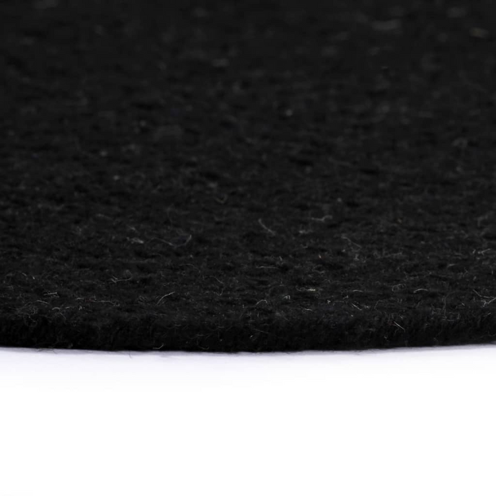 4-Piece Round Black Cotton Placemats - 38 cm | Handmade, Durable, Elegant - Premium  from Home Treasures - Just £25.99! Shop now at Home Treasures