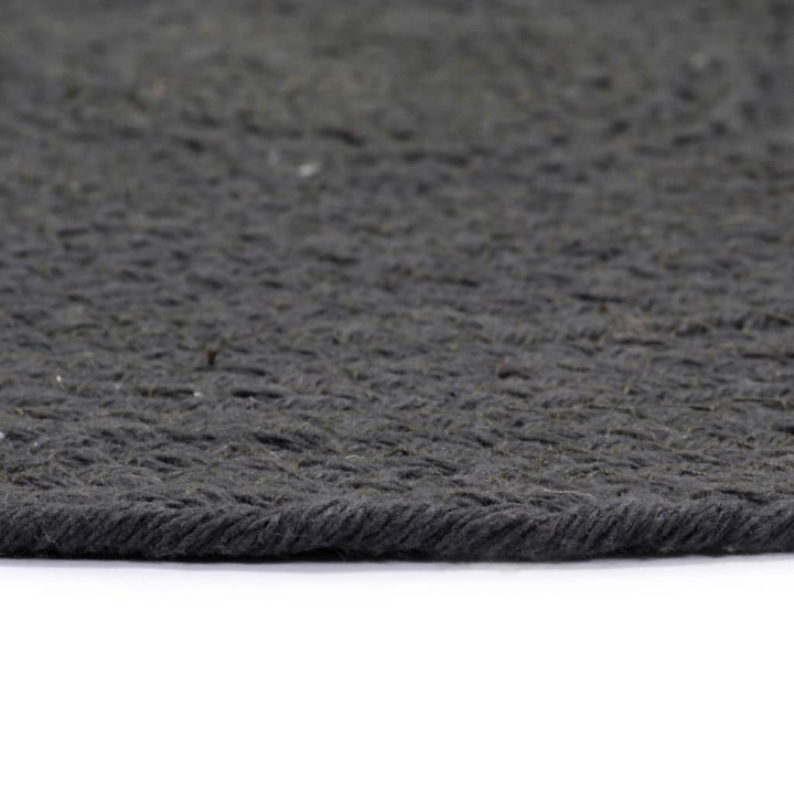 Handwoven Cotton Placemats Set of 6 - Dark Grey, 38 cm Round - Unique & Soft Table Mats - Premium  from Home Treasures - Just £32.99! Shop now at Home Treasures