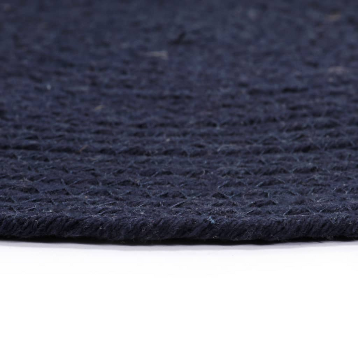 Round Cotton Placemats, 4 Piece Set, 38 cm, Navy Blue - Handwoven & Unique - Premium  from Home Treasures - Just £23.99! Shop now at Home Treasures