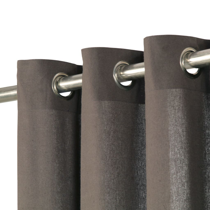 Sophisticated Anthracite Curtains with Metal Rings - Set of 2, Premium Cotton 140x245 cm - Premium  from Home Treasures - Just £42.99! Shop now at Home Treasures