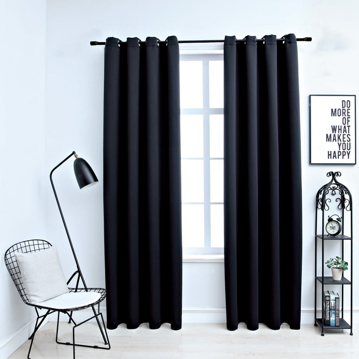 Premium Blackout Curtains with Metal Rings – Ultimate Light Blocking & Privacy Enhancement - Premium  from Home Treasures - Just £36.99! Shop now at Home Treasures