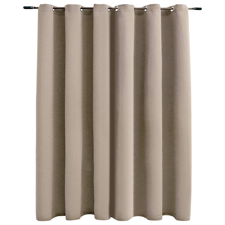 Elegant Beige Blackout Curtain with Metal Rings - 290x245 cm | Perfect for Home & Office - Premium  from Home Treasures - Just £37.99! Shop now at Home Treasures