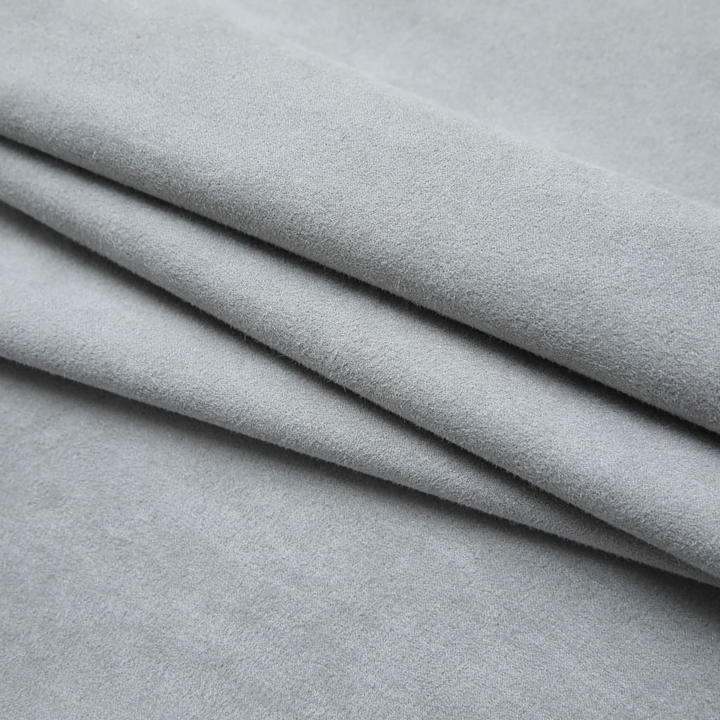 Blackout Curtains with Hooks in Grey | Set of 2 - 140x245 cm | Premium Suede Touch Polyester - Premium  from Home Treasures - Just £40.99! Shop now at Home Treasures