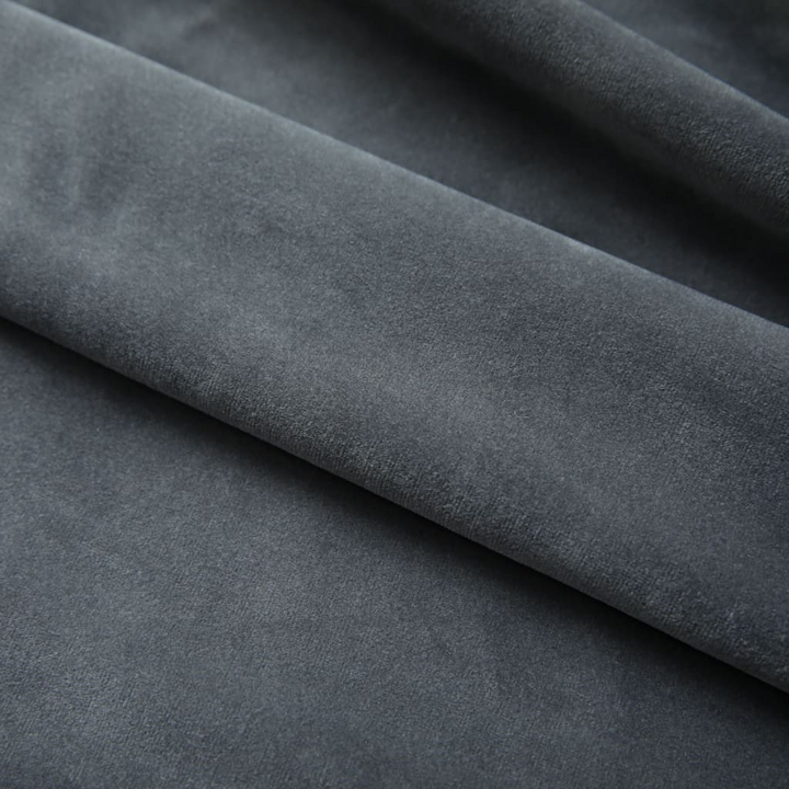 Luxurious Velvet Blackout Curtains with Hooks - Anthracite, 290x245 cm - Perfect for Privacy & Light-Blocking in Living Rooms, Bedrooms & Offices - Premium  from Home Treasures - Just £48.99! Shop now at Home Treasures