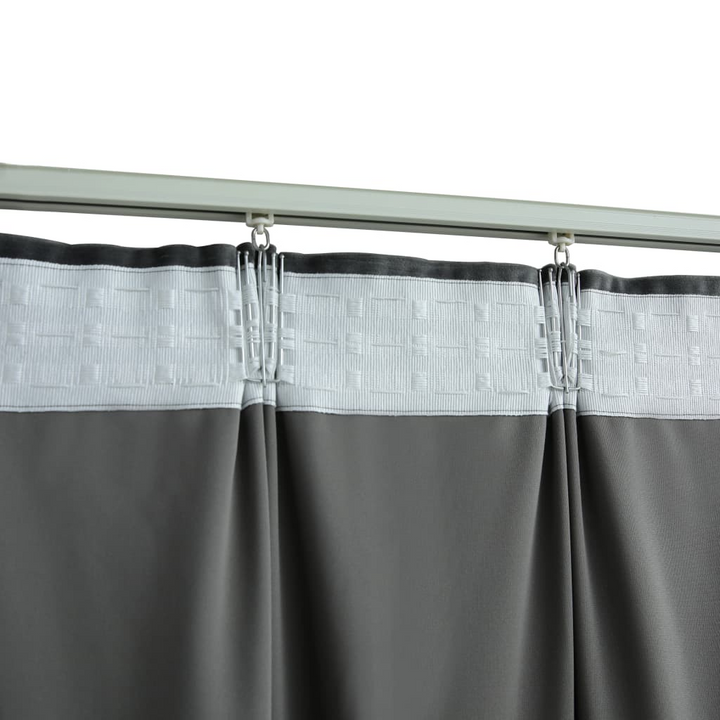 Luxurious Velvet Blackout Curtains with Hooks - Anthracite, 290x245 cm - Perfect for Privacy & Light-Blocking in Living Rooms, Bedrooms & Offices - Premium  from Home Treasures - Just £48.99! Shop now at Home Treasures