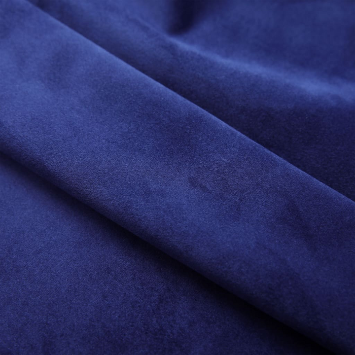 Luxurious Velvet Blackout Curtains with Rings in Dark Blue, Set of 2, 140x175 cm - Perfect for Bedrooms and Living Rooms - Premium  from Home Treasures - Just £42.99! Shop now at Home Treasures