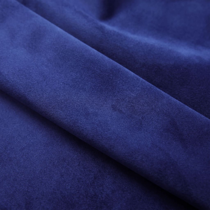 Blackout Velvet Curtains with Rings in Dark Blue - Set of 2, 140x225 cm - Elegant and Light-Blocking - Premium  from Home Treasures - Just £44.99! Shop now at Home Treasures