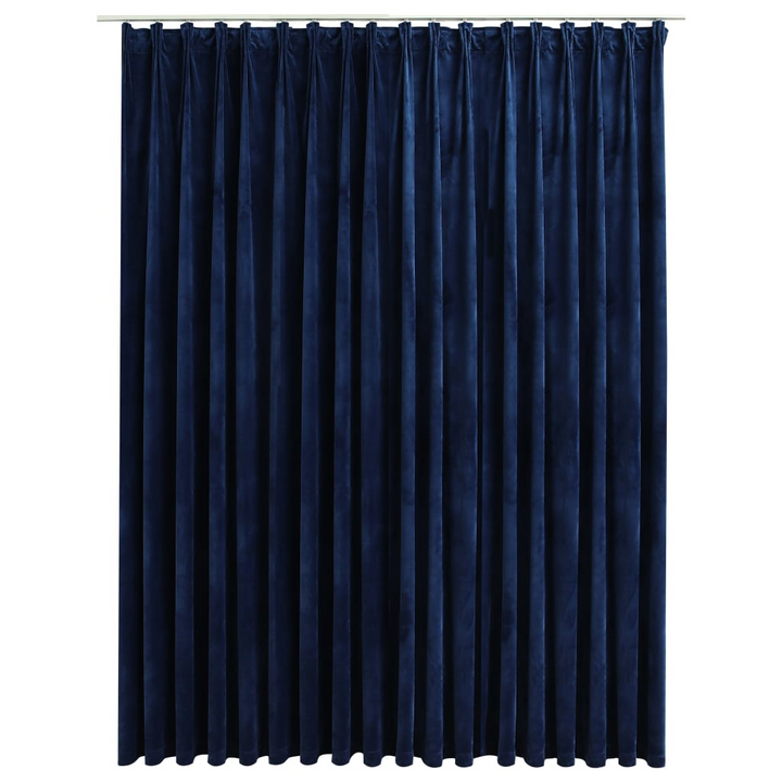 Luxurious Dark Blue Velvet Blackout Curtain with Hooks - 290x245 cm | Elegant Room Darkening Solution - Premium  from Home Treasures - Just £51.99! Shop now at Home Treasures