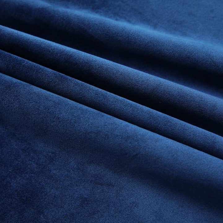 Elegant Blackout Velvet Curtains 2 pcs with Hooks, Dark Blue, 140x175 cm - Luxurious and Functional Window Treatment - Premium  from Home Treasures - Just £44.99! Shop now at Home Treasures