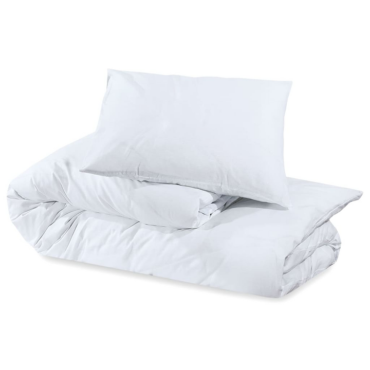 White Duvet Cover Set 200x200 cm - Lightweight Microfiber Bedding with Pillowcases - Premium  from Home Treasures - Just £22.99! Shop now at Home Treasures