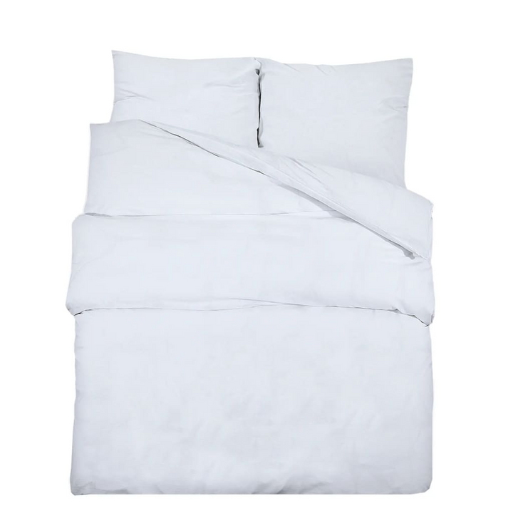 Duvet Cover Set - White, Light-weight Microfiber, 260x220 cm - Ultra-Soft, Durable, and Easy to Clean Bedding Set with Pillowcases - Premium  from Home Treasures - Just £32.99! Shop now at Home Treasures