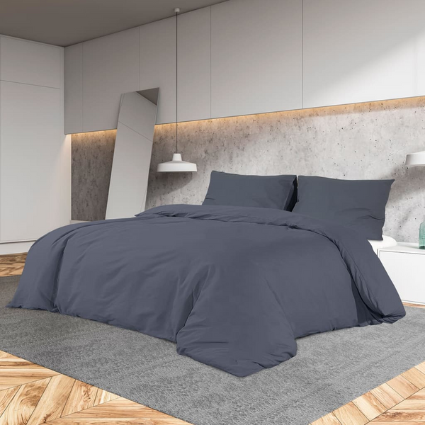 Anthracite Duvet Cover Set - 220x240 cm Light-weight Microfiber - Soft, Durable & Elegant Bedding - Premium  from Home Treasures - Just £24.99! Shop now at Home Treasures