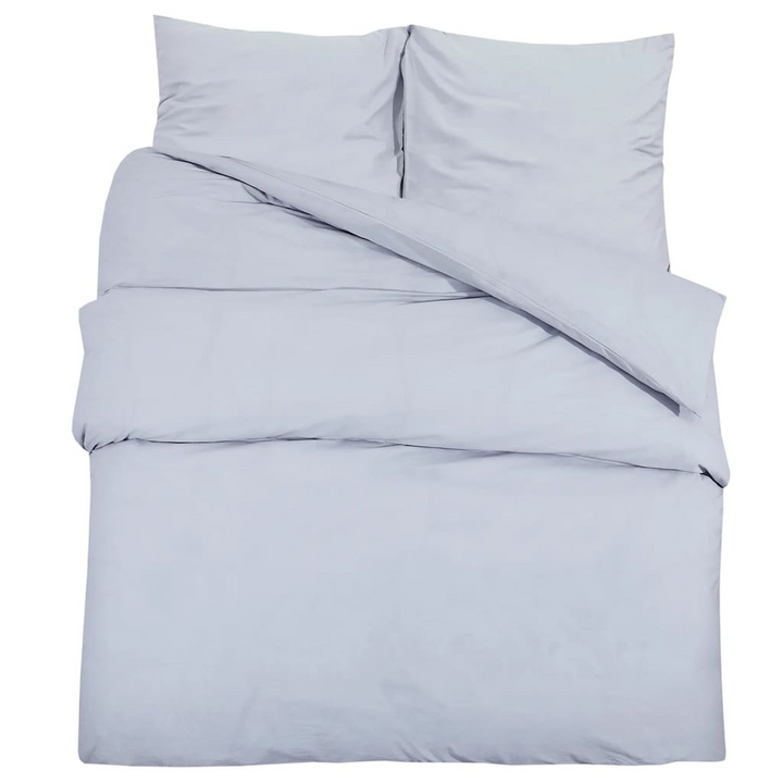 Duvet Cover Set Grey 260x240 cm - Light-weight Microfiber, OEKO-TEX Certified, Wrinkle-Resistant - Premium  from Home Treasures - Just £31.99! Shop now at Home Treasures