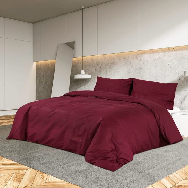 Bordeaux Duvet Cover Set 240x220 cm - 100% Cotton for Ultimate Comfort - Premium  from Home Treasures - Just £37.99! Shop now at Home Treasures