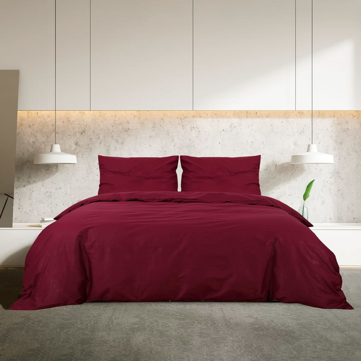 Bordeaux Duvet Cover Set 240x220 cm - 100% Cotton for Ultimate Comfort - Premium  from Home Treasures - Just £37.99! Shop now at Home Treasures