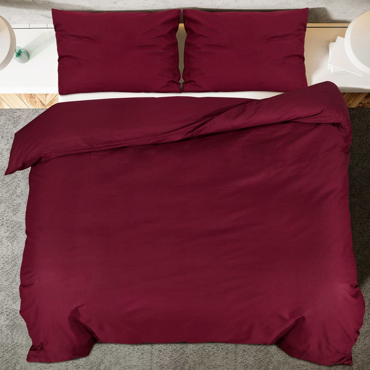 Bordeaux Duvet Cover Set 240x220 cm - 100% Cotton for Ultimate Comfort - Premium  from Home Treasures - Just £37.99! Shop now at Home Treasures