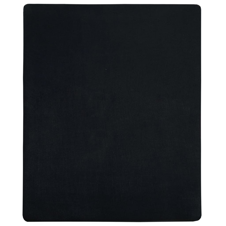 Jersey Fitted Sheet Black 100x200 cm - Ultra-Soft 100% Cotton, Easy Care, Durable & Elegant Bedding - Premium  from Home Treasures - Just £14.99! Shop now at Home Treasures