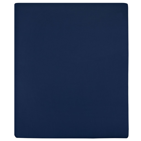 Jersey Fitted Sheets - 2 pcs - Navy Blue - 100x200 cm - Soft & Breathable Cotton Bedding - Premium  from Home Treasures - Just £25.99! Shop now at Home Treasures