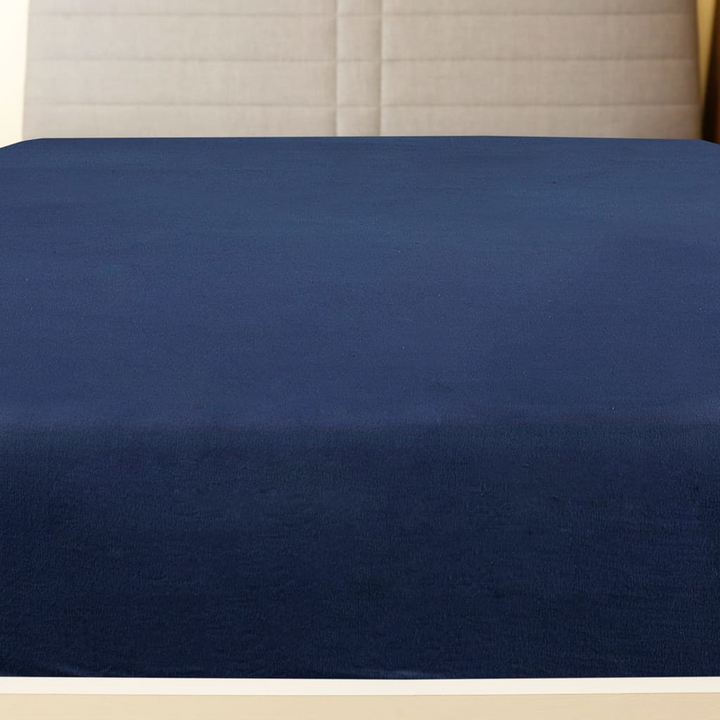 Jersey Fitted Sheets - 2 pcs - Navy Blue - 100x200 cm - Soft & Breathable Cotton Bedding - Premium  from Home Treasures - Just £25.99! Shop now at Home Treasures