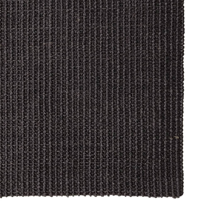 Natural Sisal Rug 80x300 cm Black - Premium Material, Anti-Slip Backing, Easy Maintenance - Premium  from Home Treasures - Just £124.99! Shop now at Home Treasures