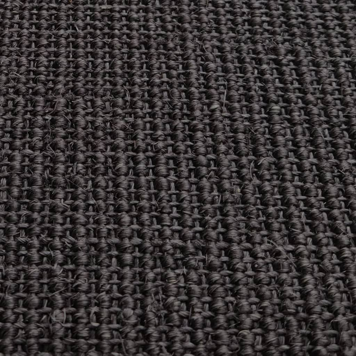 Natural Sisal Rug 80x300 cm Black - Premium Material, Anti-Slip Backing, Easy Maintenance - Premium  from Home Treasures - Just £124.99! Shop now at Home Treasures